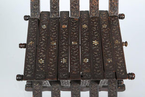 19th Century Moorish Wood Inlaid Folding Chair