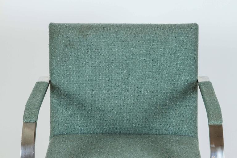 Brno Style Chairs by Knoll, Stainless Steel & Harris Wool, 1950