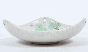 German Vintage Hand-Painted Triangular Plate