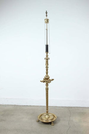Anglo-Indian Brass Floor Lamp