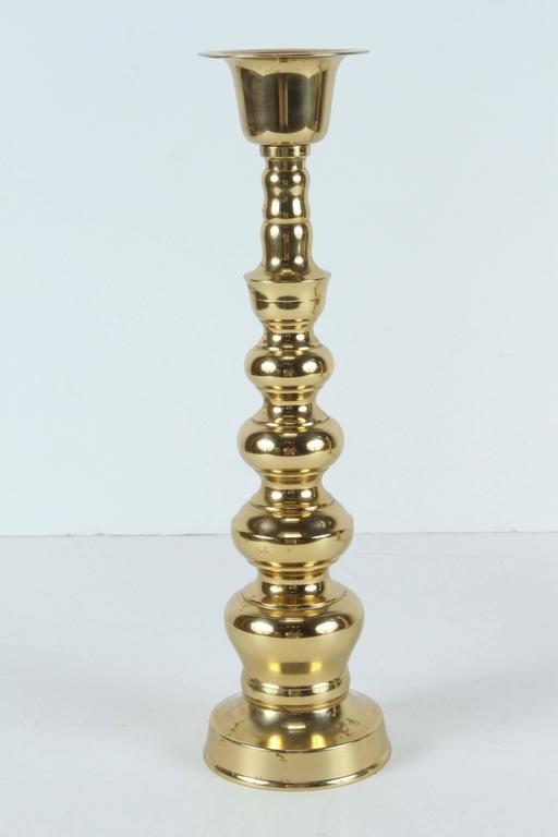 Mid-Century Modern Chinese Export Brass Candlesticks, 1950