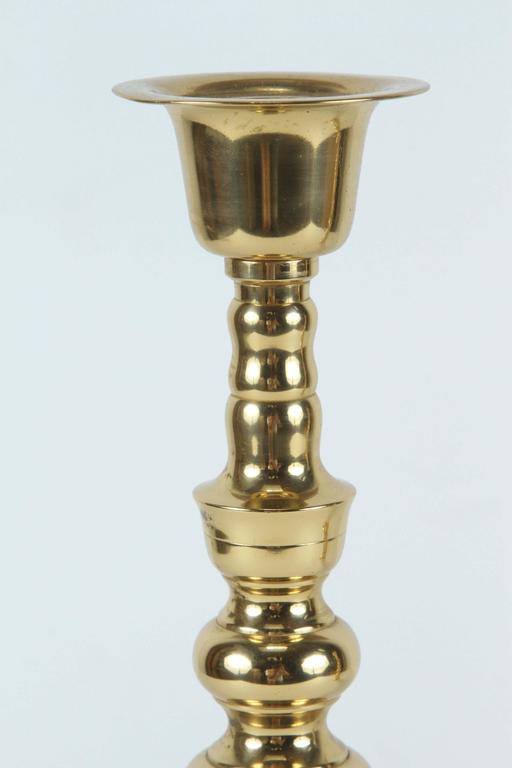 Mid-Century Modern Chinese Export Brass Candlesticks, 1950