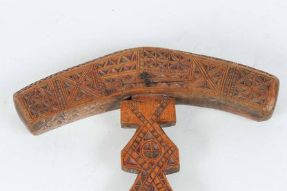 Hand-Carved Moroccan Berber Wooden Sugar Hammer, Folk Art, 1900