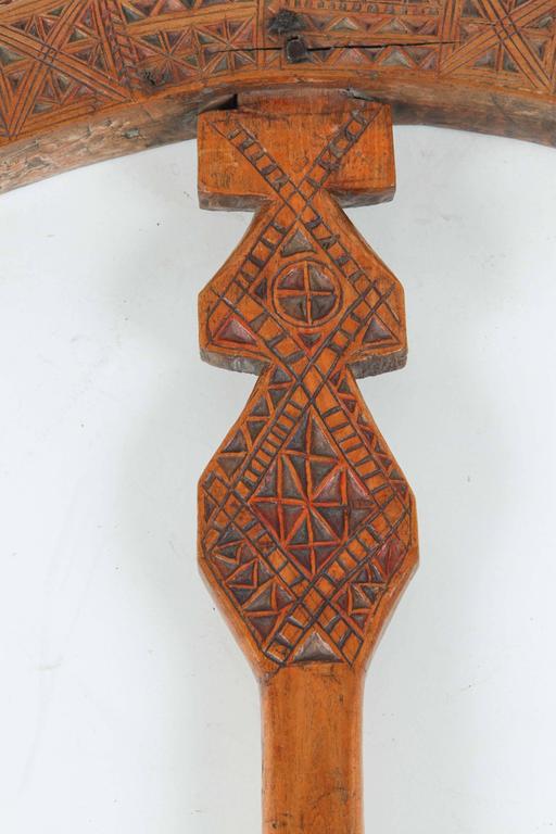 Hand-Carved Moroccan Berber Wooden Sugar Hammer, Folk Art, 1900