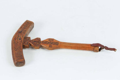Hand-Carved Moroccan Berber Wooden Sugar Hammer, Folk Art, 1900