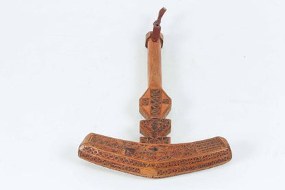 Hand-Carved Moroccan Berber Wooden Sugar Hammer, Folk Art, 1900