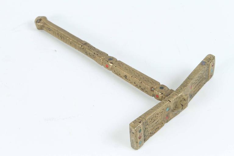 Moroccan Brass Sugar Hammer Set by Berber Tribes, Handcrafted, 1920