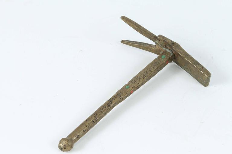 Moroccan Brass Sugar Hammer Set by Berber Tribes, Handcrafted, 1920