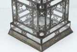 Moroccan Moorish Clear Glass Lantern with Filigree Design