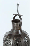 Moroccan Moorish Clear Glass Lantern with Filigree Design