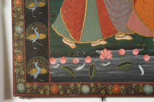 Large Pichhavai Painting of Krishna with Female Gopis Dancing