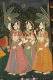 Large Pichhavai Painting of Krishna with Female Gopis Dancing