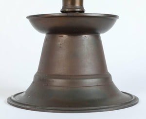 Massive Pair of Ottoman Empire Cast Bronze Candleholders