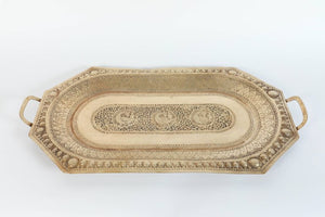 Indo Persian Brass Charger Serving Tray