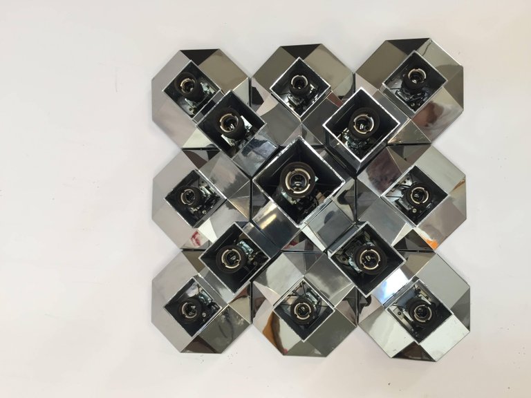 Motoko Ishii for Staff, 1970s Extra Large Modular Wall or Ceiling Lamp