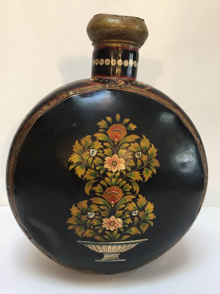 Hand-Hammered Anglo Raj Black Metal Jug