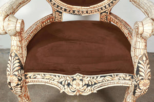 Bone Inlaid Anglo-Indian Armchair