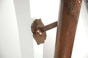 Moroccan Moorish Wall Brass Torchiere Sconces Oversized 6 ft Tall