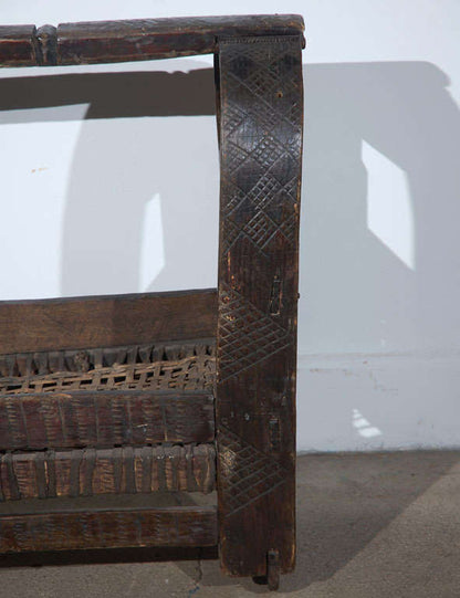 African Wooden Primitive Basket