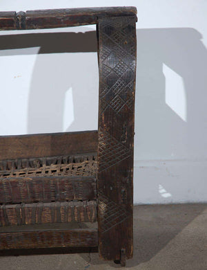 African Wooden Primitive Basket