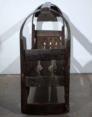 African Wooden Primitive Basket