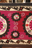 Embroidered Antique Uzbek Suzani Lucite Framed