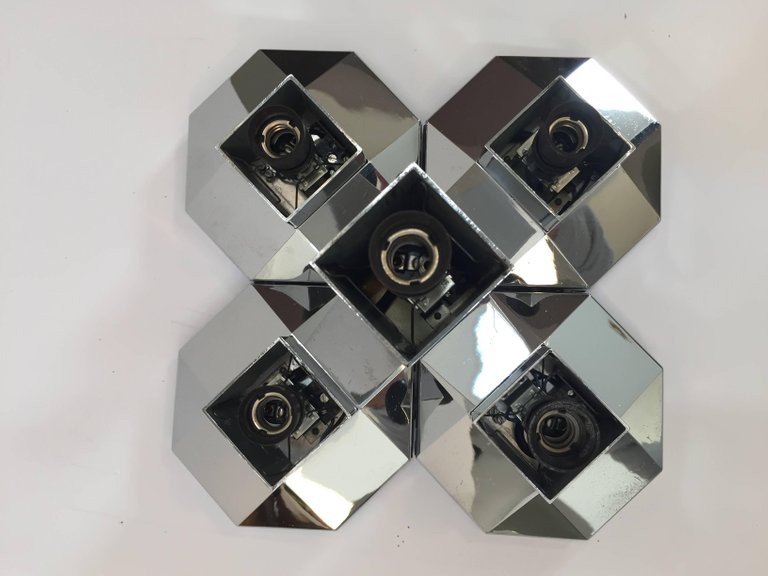 Large Modular Wall or Ceiling Lamp by Motoko Ishii for Staff, 1970s