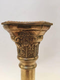 Pair of Antique Victorian Brass Candlesticks Square Base