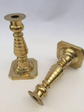 Pair of Victorian Polished Brass Candlesticks