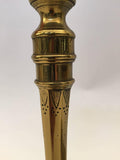 Pair of French Hand Tooled Brass Candlesticks