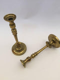 Pair of French Hand Tooled Brass Candlesticks