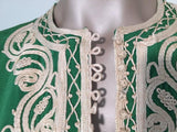 Moroccan Caftan Emerald Green Silk Kaftan Size S to M