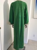Moroccan Caftan Emerald Green Silk Kaftan Size S to M
