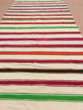 1960s Moroccan Authentic Vintage Flat-Weave Rug