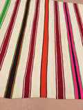 1960s Moroccan Authentic Vintage Flat-Weave Rug