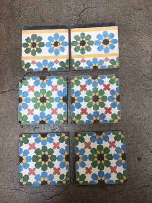 Moroccan Handmade Cement Tile with Traditional Fez Design