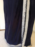 Moroccan Elegant Velvet Kaftan Black and Silver Caftan