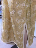 Moroccan Caftan in Silver and Gold Brocade Vintage Gentleman Kaftan Circa1960