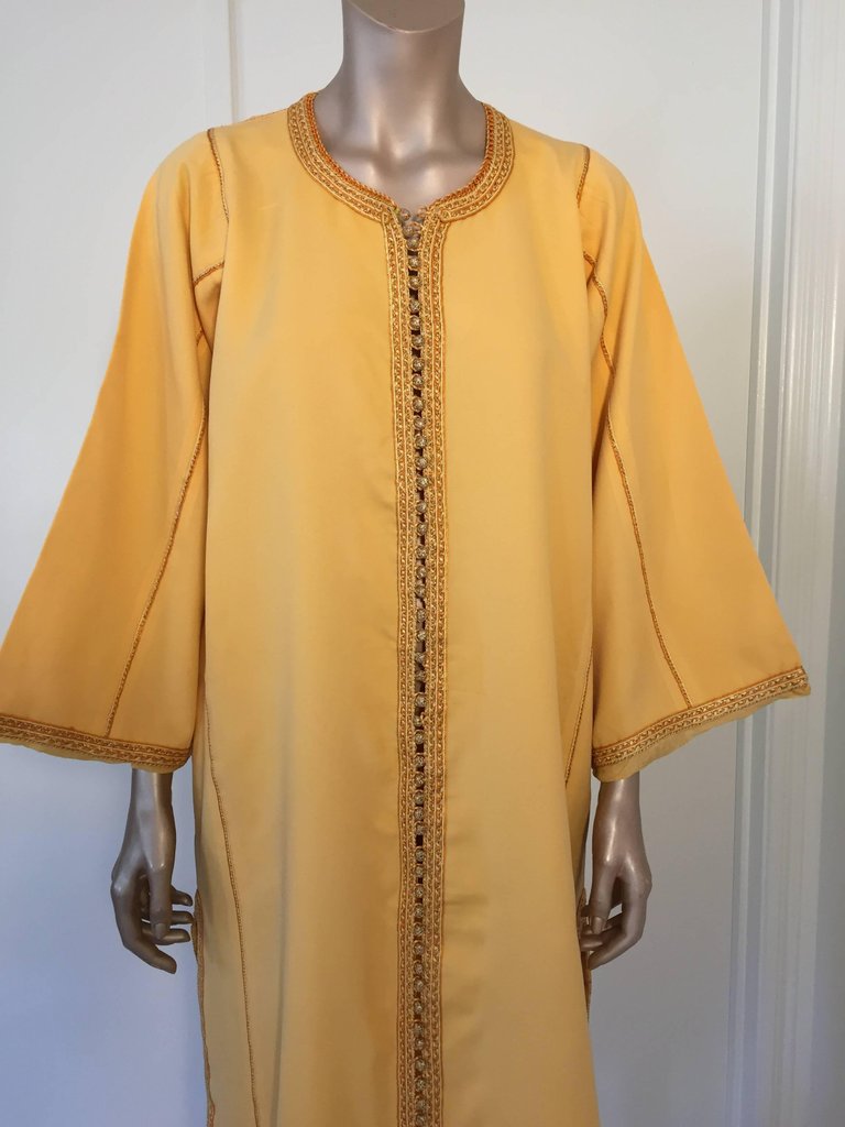 Moroccan Vintage Yellow Gold Caftan