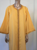 Moroccan Vintage Yellow Gold Caftan