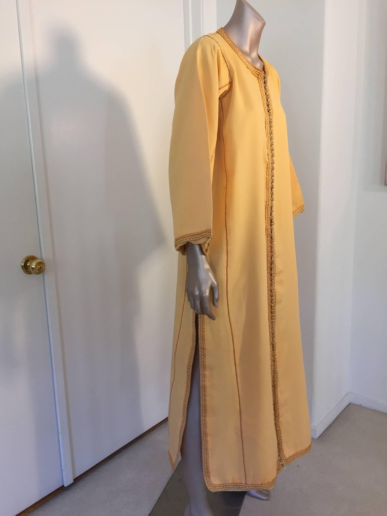 Moroccan Vintage Yellow Gold Caftan