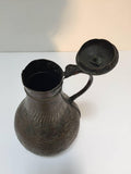 Antique Middle Eastern Tinned Copper Ewer 19th C.