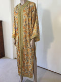 Moroccan Brocade Floral Kaftan Gown Maxi Dress