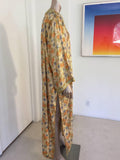 Moroccan Brocade Floral Kaftan Gown Maxi Dress