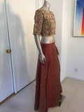 Bollywood Star Silk Sari Custom Designer Beaded Embroidered Gown