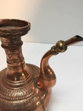 Copper Middle Eastern Turkish Ewer and Basin