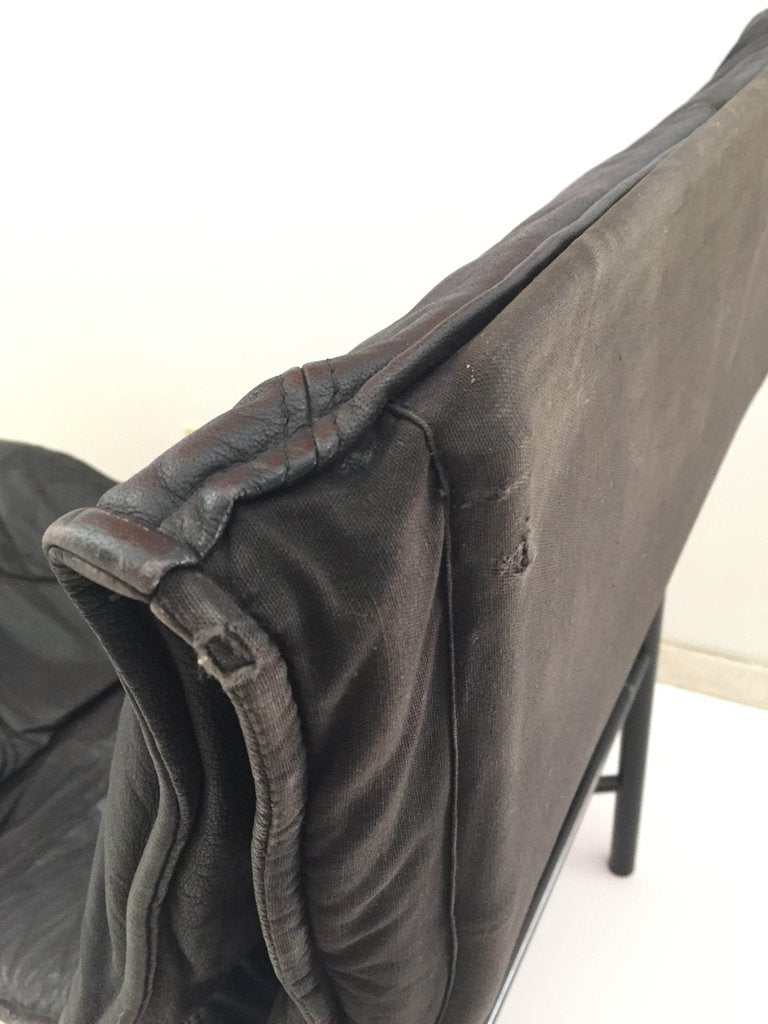 Tord Bjorklund Chaise Longue in Black Leather, 1970