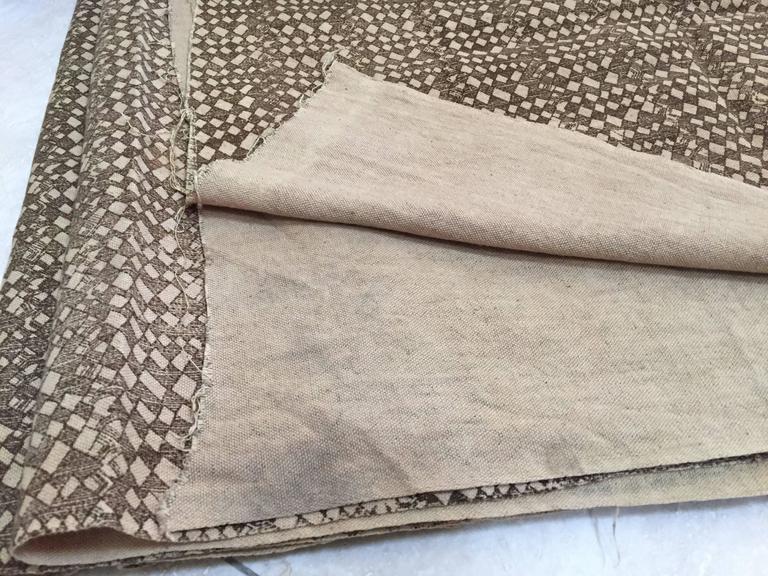 Handwoven Bogolan Mud Cloth from Mali, Cotton, Tribal Design