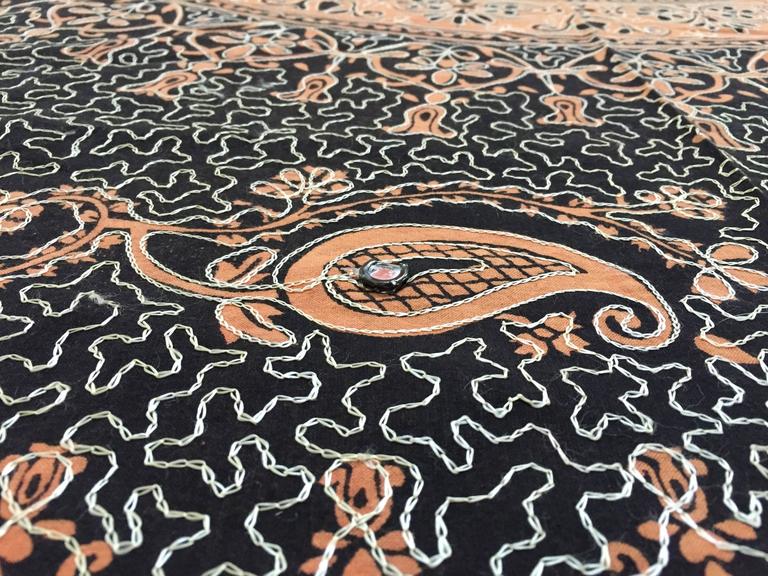Embroidered Textile Tapestry Bed Spread from India