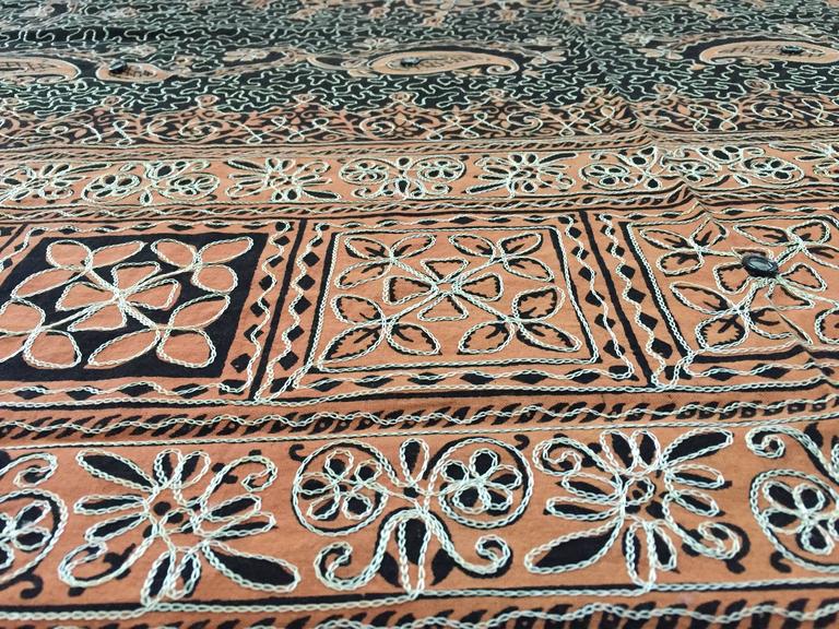 Embroidered Textile Tapestry Bed Spread from India